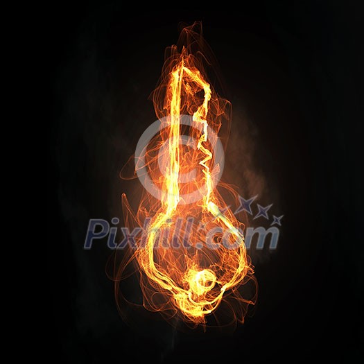 Glowing light key sign on dark background Glowing light key sign on dark background