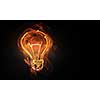 Idea concept with glowing bulb symbol on dark background