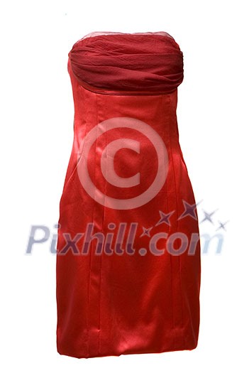 red female dress isolated on white red female dress isolated on white