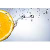 fresh water drops on orange