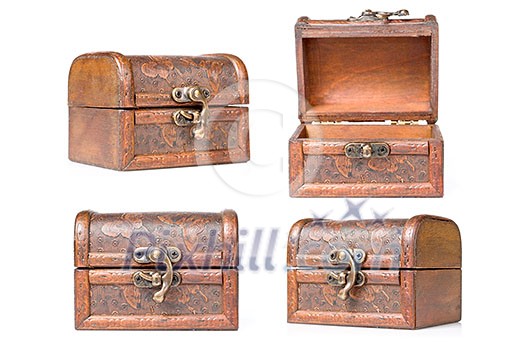 wooden chest isolated on white wooden chest isolated on white
