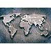 Conceptual background image of world map and connection lines