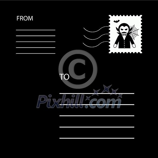 vector template dracula halloween letter vector template dracula halloween letter