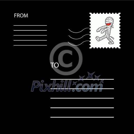 vector template mummy halloween letter vector template mummy halloween letter