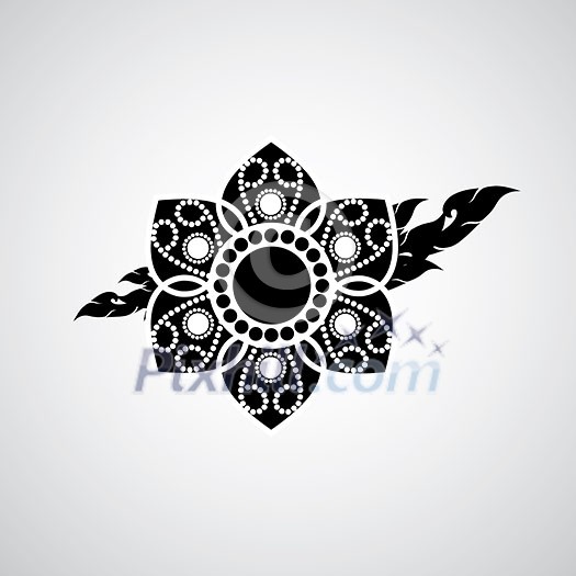Vector thai flower art design Vector thai flower art design