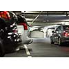 Underground parking/garage (shallow DOF; color toned image)