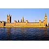 Houses of Parliament with Big Ben from Thames river