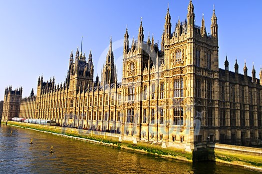 Houses of Parliament on Thames river in London Houses of Parliament on Thames river in London
