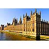 Houses of Parliament on Thames river in London