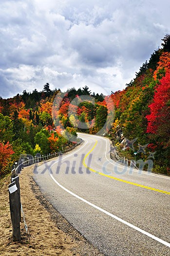 Fall scenic highway in northern Ontario, Canada Fall scenic highway in northern Ontario, Canada