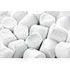 Close up of many plump sweet marshmallows