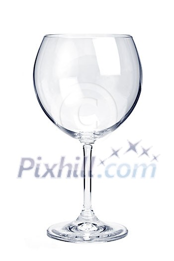 Empty red wine glass isolated on white background Empty red wine glass isolated on white background