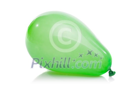 green balloon isolated on white green balloon isolated on white
