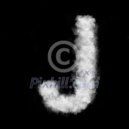 letter made of the natural clouds isolated on black background letter made of the natural clouds isolated on black background