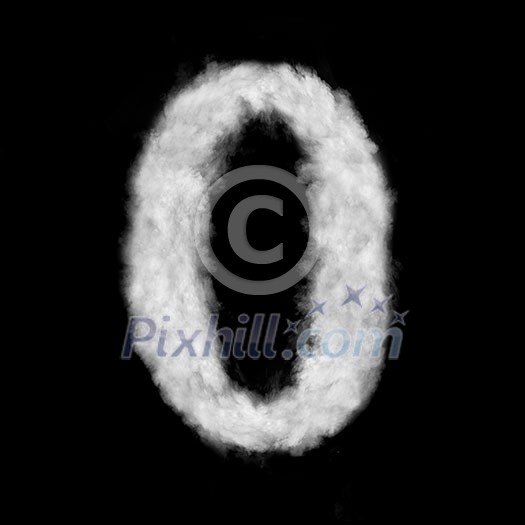 letter made of the natural clouds isolated on black background letter made of the natural clouds isolated on black background