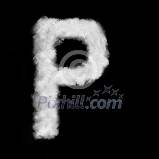 letter made of the natural clouds isolated on black background letter made of the natural clouds isolated on black background