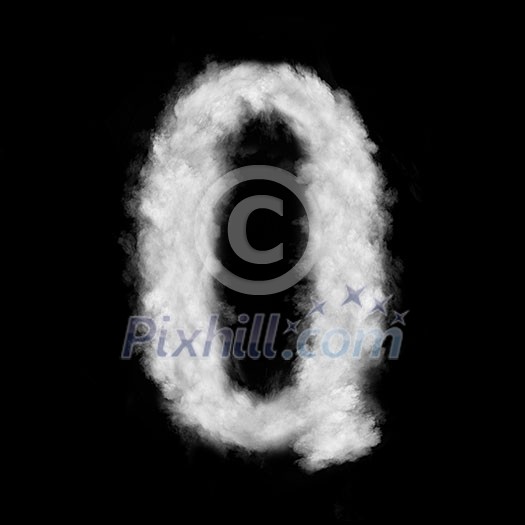 letter made of the natural clouds isolated on black background letter made of the natural clouds isolated on black background