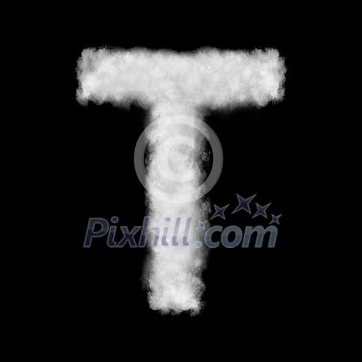 letter made of the natural clouds isolated on black background letter made of the natural clouds isolated on black background