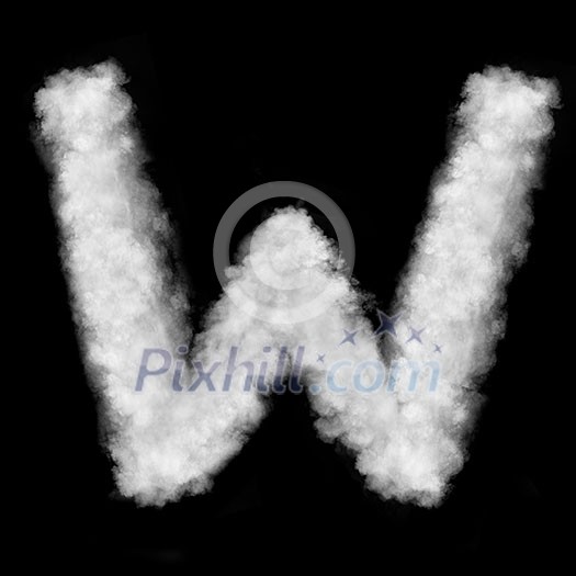 letter made of the natural clouds isolated on black background letter made of the natural clouds isolated on black background