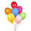 Colorful helium balloons isolated on white background