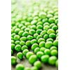 Closeup on fresh green organic green peas