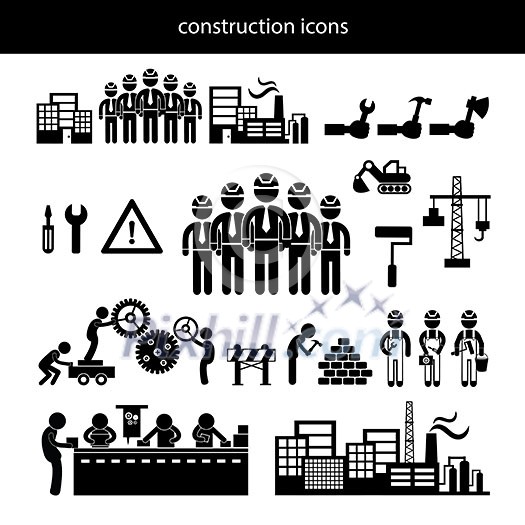 vector under construction in Industry icon vector under construction in Industry icon