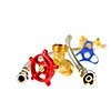 Isolated plumbing valves hoses and assorted parts