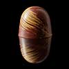 Chocolate colored candy isolated on a black background