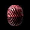 delicious red chocolate candy on a black background