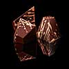 three arched chocolates isolated on a black background