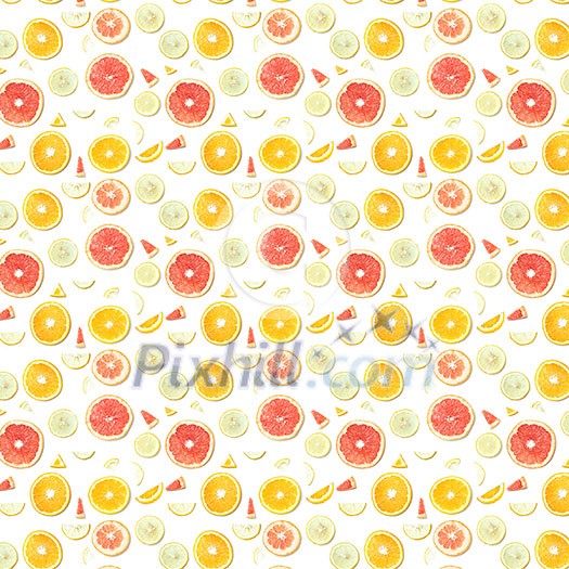 Food Seamless pattern. citrus slices isolated on white background. Food Seamless pattern. citrus slices isolated on white background.