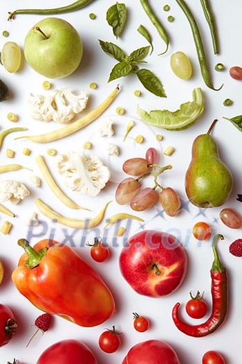 Healthy eating background studio photography of different fruits and vegetables. Healthy eating and food for vegans Healthy eating background studio photography of different fruits and vegetables. Healthy eating and food for vegans