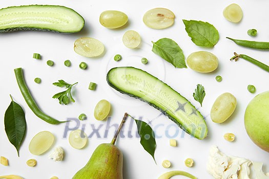 Green healthy food. Vegetarian food. Detox, diet or healthy food concept Green healthy food. Vegetarian food. Detox, diet or healthy food concept