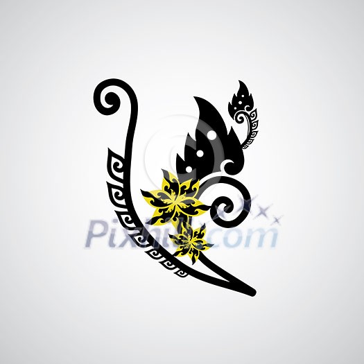 vector thai flower buddhism design vector thai flower buddhism design