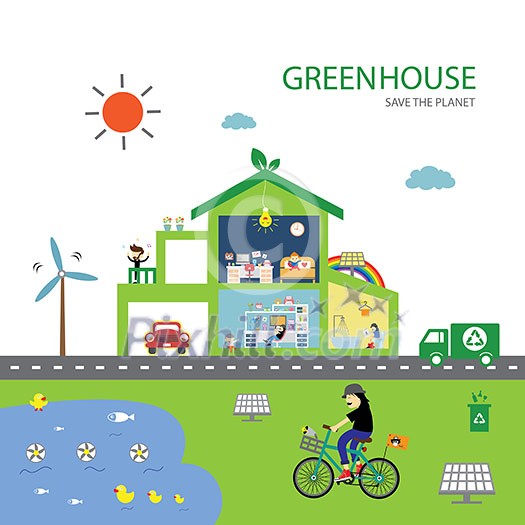 vector green house save the planet vector green house save the planet