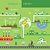 vector info chart renewable energy biogreen ecology 
