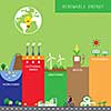vector info chart renewable energy biogreen ecology  