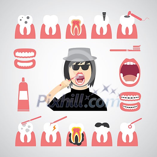 smile dental vector icon set smile dental vector icon set