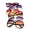 Assorted styles of tinted sunglasses isolated on white background