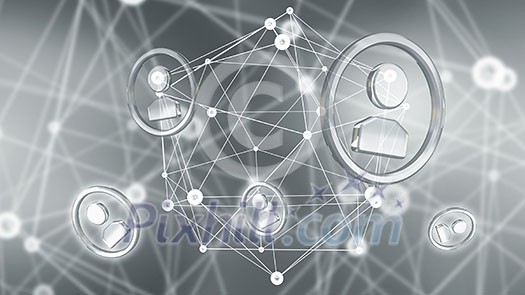 Digital technology background with social networking and interaction concept Digital technology background with social networking and interaction concept