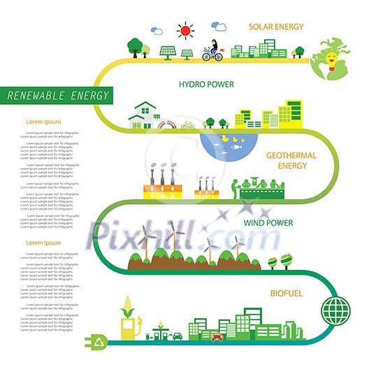vector info chart renewable energy biogreen ecology vector info chart renewable energy biogreen ecology