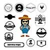 vector character cartoon hipster style   