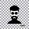 vector character cartoon hipster style 