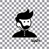 vector character cartoon hipster style  