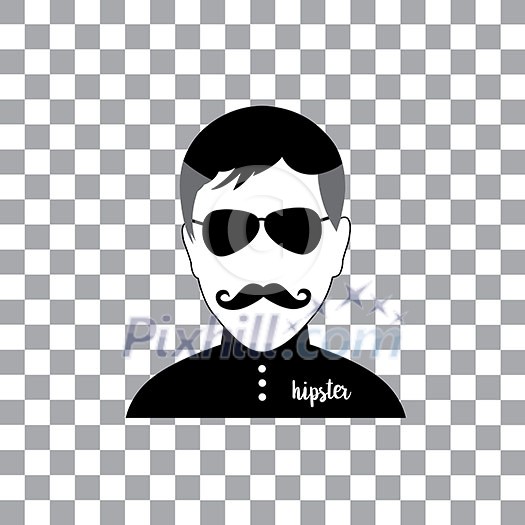 vector character cartoon hipster style vector character cartoon hipster style
