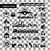 vector logistics export icon set 