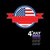 vector image of american flag 