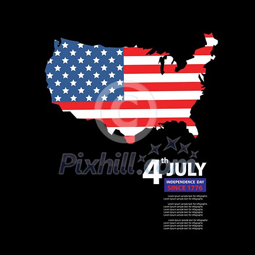 vector map of american flag vector map of american flag