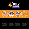 vector american flag in clock for independence day time 