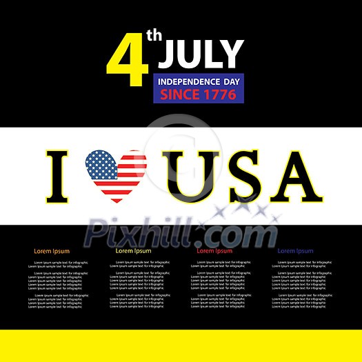 vector sign for american independence day vector sign for american independence day